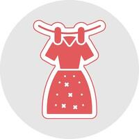 Pattern cloth Glyph Multicolor Sticker Icon vector