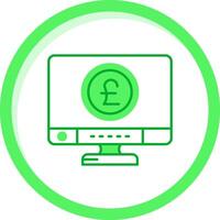 Pound Green mix Icon vector