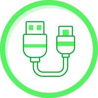 Usb Green mix Icon vector