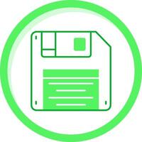 Floppy disk Green mix Icon vector