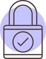 Lock Line  Shape Colors Icon vector