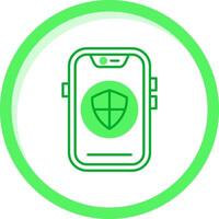 Shield Green mix Icon vector