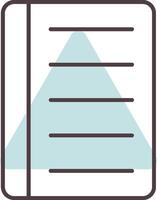 Notebook Line  Shape Colors Icon vector