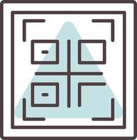 Qr Code Line  Shape Colors Icon vector