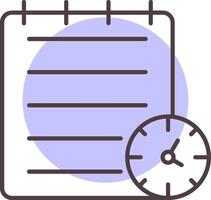 Planning Line  Shape Colors Icon vector