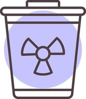 Toxic Waste Line  Shape Colors Icon vector