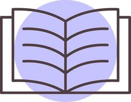 Book Reading Line  Shape Colors Icon vector