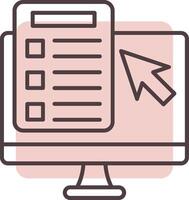 Online Test Line  Shape Colors Icon vector