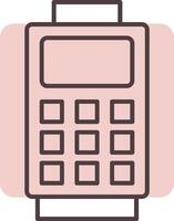 Card Reader Line  Shape Colors Icon vector