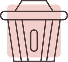 Recycle Bin Line  Shape Colors Icon vector