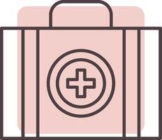 First Aid Kit Line  Shape Colors Icon vector