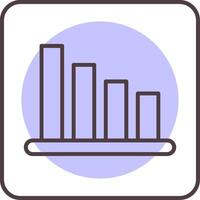 Bar Chart Line  Shape Colors Icon vector