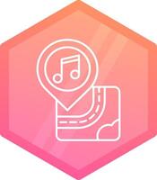 Concert Gradient polygon Icon vector