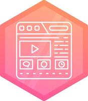 Website Gradient polygon Icon vector