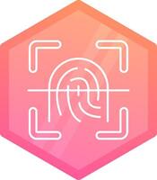 Finger print Gradient polygon Icon vector