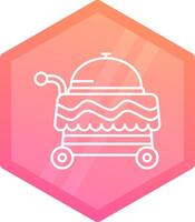 Cart Gradient polygon Icon vector