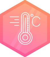 Temperature Gradient polygon Icon vector