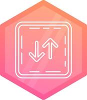 Swap Gradient polygon Icon vector