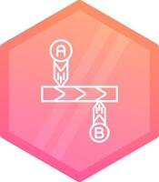 Timeline Gradient polygon Icon vector