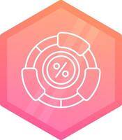 Ratio Gradient polygon Icon vector