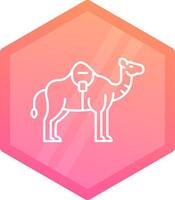 Camel Gradient polygon Icon vector