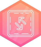 Swap Gradient polygon Icon vector