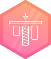 Top alignment Gradient polygon Icon vector