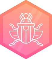 Scarab Gradient polygon Icon vector