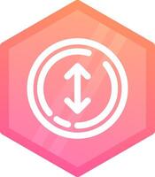 Up and down arrow Gradient polygon Icon vector