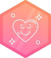 Relieved Gradient polygon Icon vector