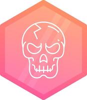 Skull Gradient polygon Icon vector