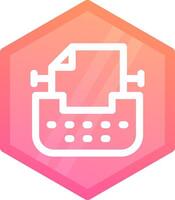 Typewriter Gradient polygon Icon vector