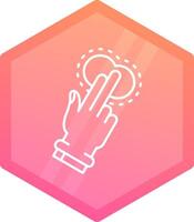 Two Fingers Tap Gradient polygon Icon vector