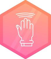 Drag Window Gradient polygon Icon vector