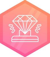 Diamond Gradient polygon Icon vector