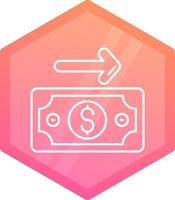 Payment Gradient polygon Icon vector