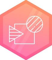 Intersect Gradient polygon Icon vector