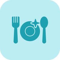 Crockery Glyph Tritone Icon vector