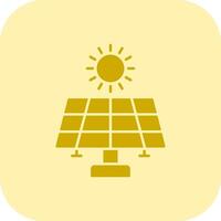 Solar Energy Glyph Tritone Icon vector