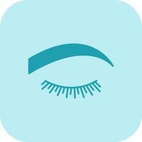 Eyebrow Glyph Tritone Icon vector