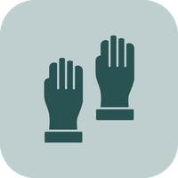 Gloves Glyph Tritone Icon vector