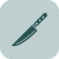 cuchillo glifo tritono icono vector