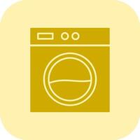 Laundry Machine Glyph Tritone Icon vector