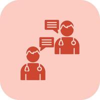 Conversation Glyph Tritone Icon vector