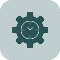 Efficient Time Glyph Tritone Icon vector