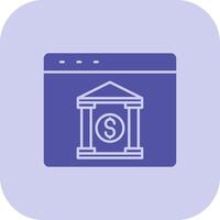 Internet Banking Glyph Tritone Icon vector