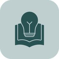 Knowledge Glyph Tritone Icon vector