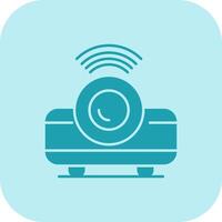 Movie Projector Glyph Tritone Icon vector