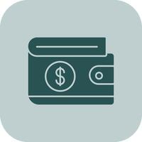 Wallet Glyph Tritone Icon vector