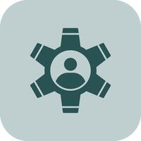 Management Glyph Tritone Icon vector